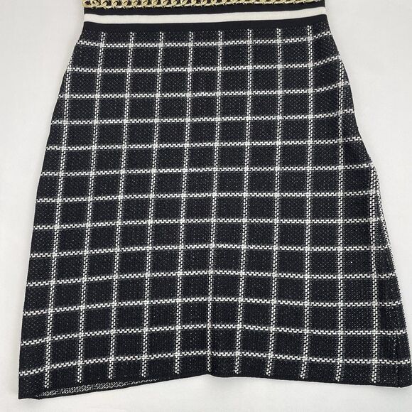 Karen Millen Black and White Checkered Midi Dress - Picture 14 of 16